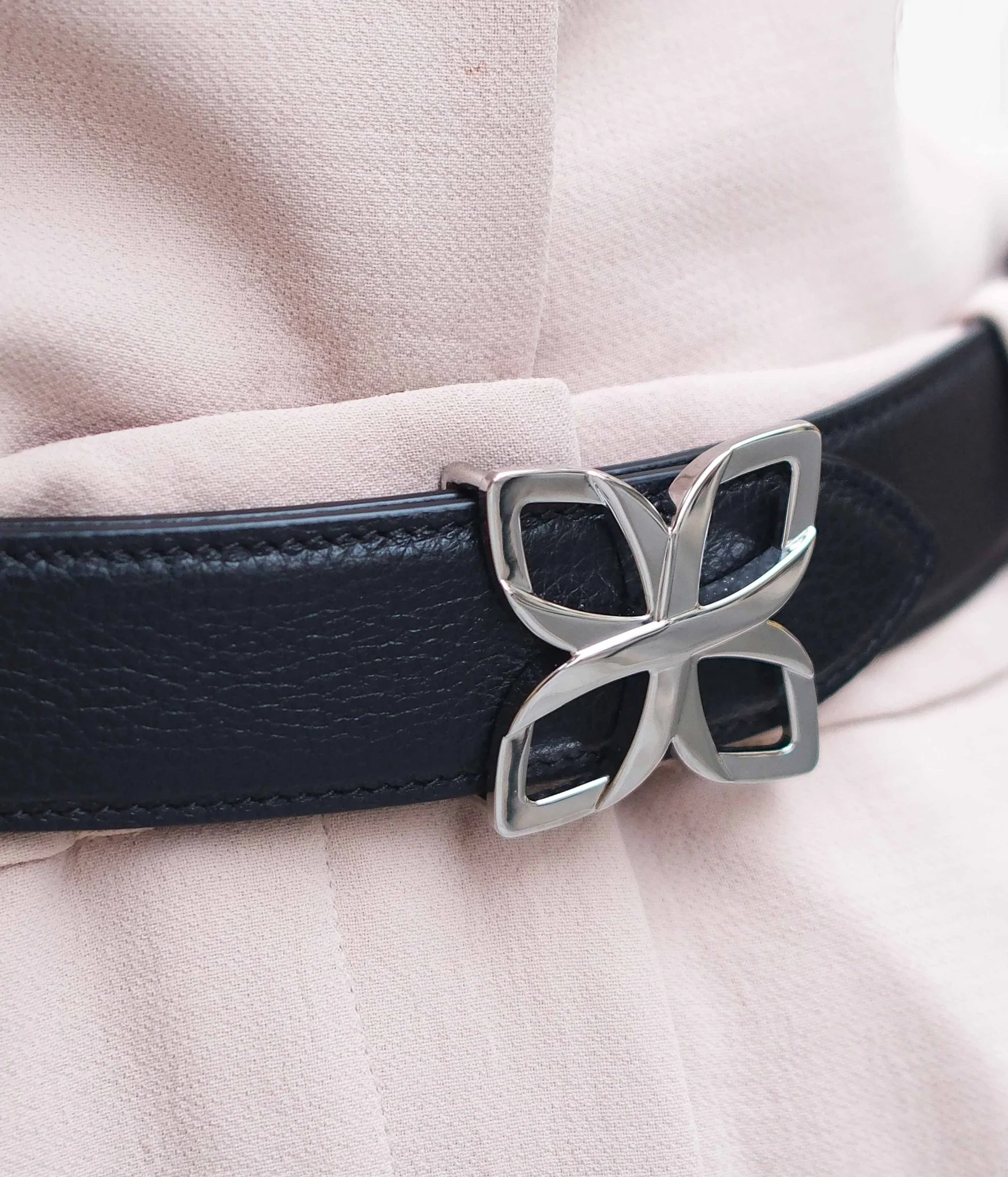 Ceinture Hortensia Argenté 25mm | Bleu Marine Bleu Cobalt - Image 2