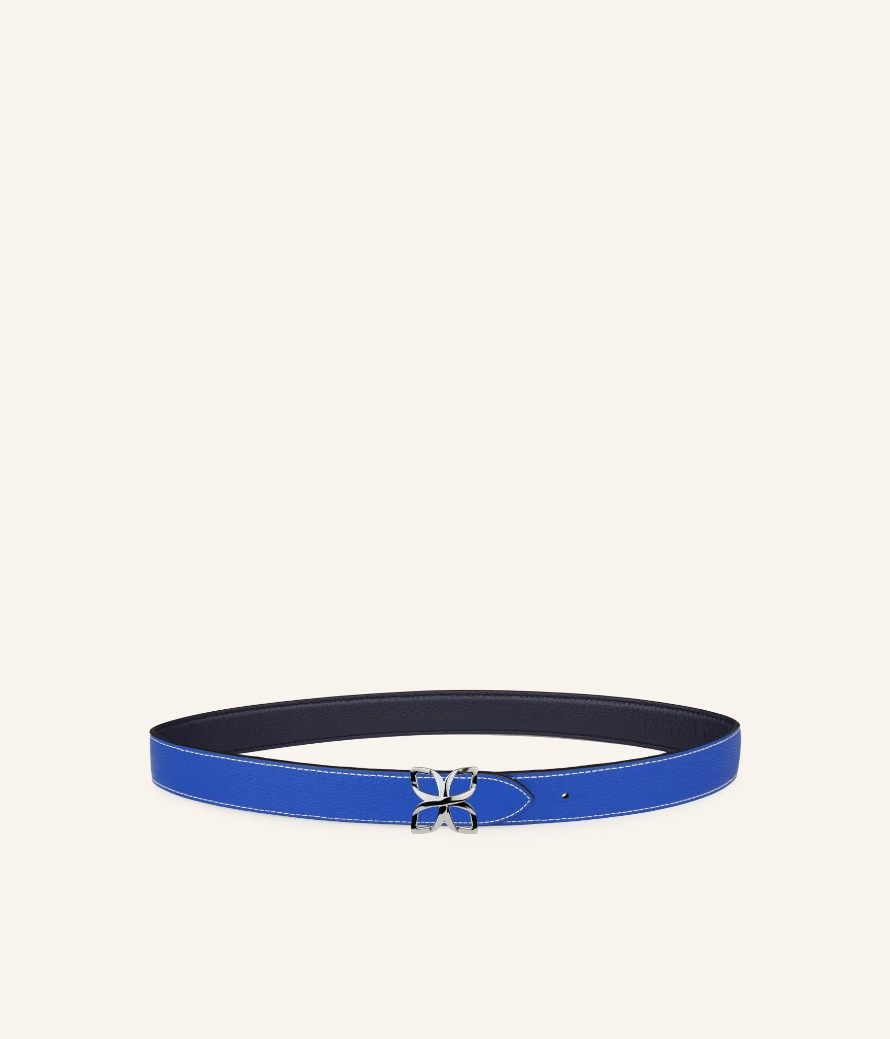 Ceinture Hortensia Argenté 25mm | Bleu Marine Bleu Cobalt - Image 4