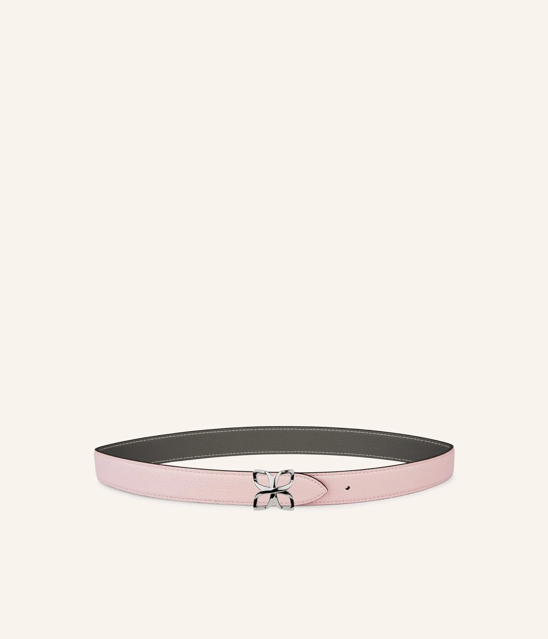 Ceinture Hortensia Argenté 25mm | Rose Ballet Gris Ciment
