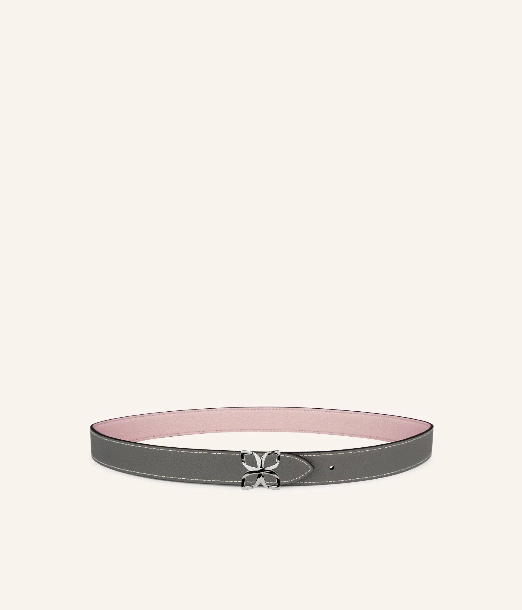 Ceinture Hortensia Argenté 25mm | Rose Ballet Gris Ciment - Image 2