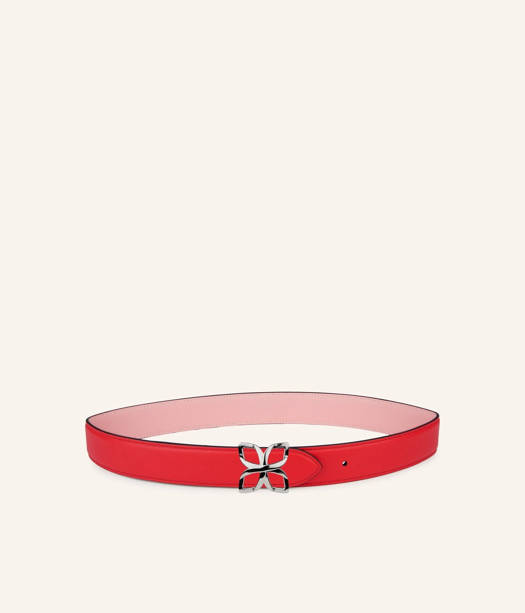 Ceinture Hortensia Argenté 33mm | Baie de Goji Rose Bonbon