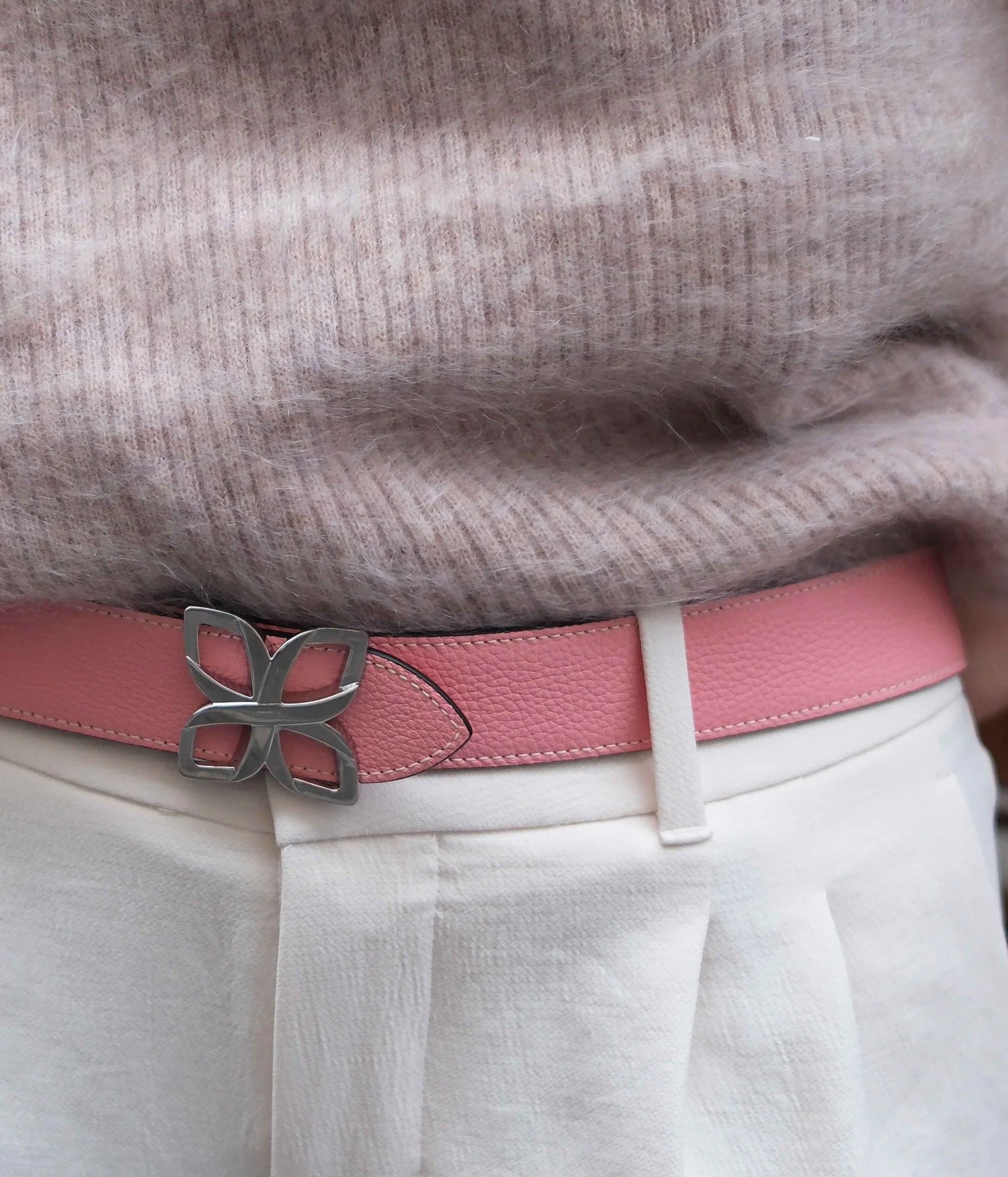 Ceinture Hortensia Argenté 33mm | Baie de Goji Rose Bonbon - Image 3