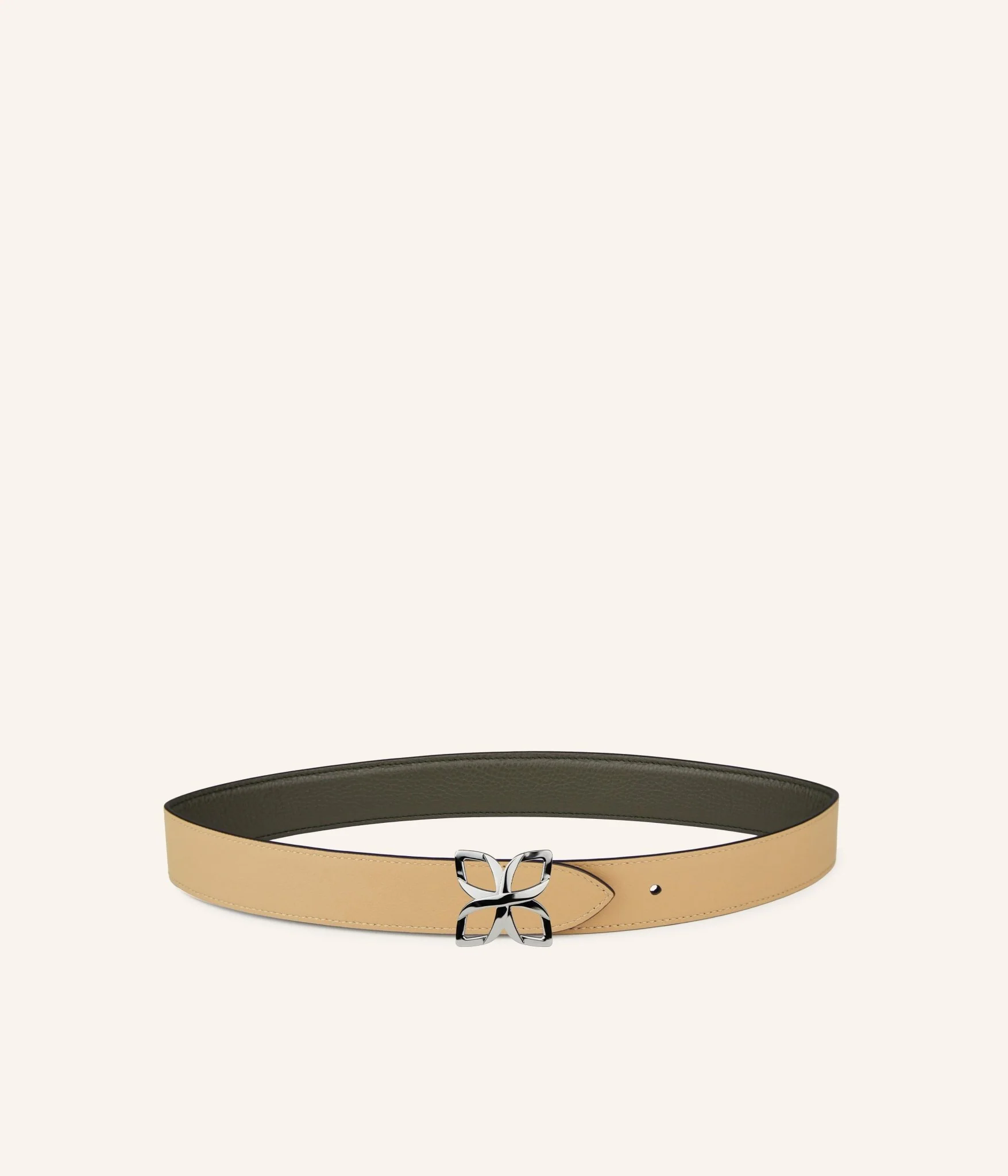 Ceinture Hortensia Argenté 33mm | Vert Olive Cookie - Image 2