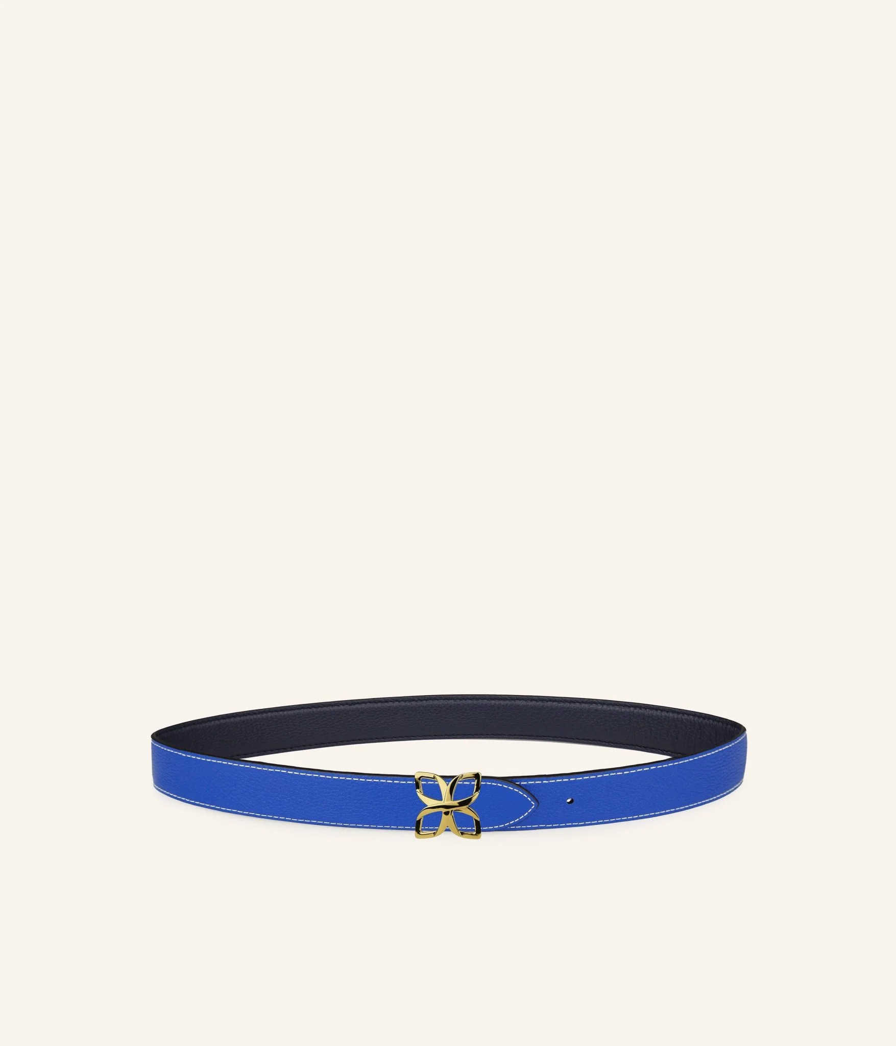Ceinture Hortensia Doré 25mm | Bleu Marine Bleu Cobalt - Image 5