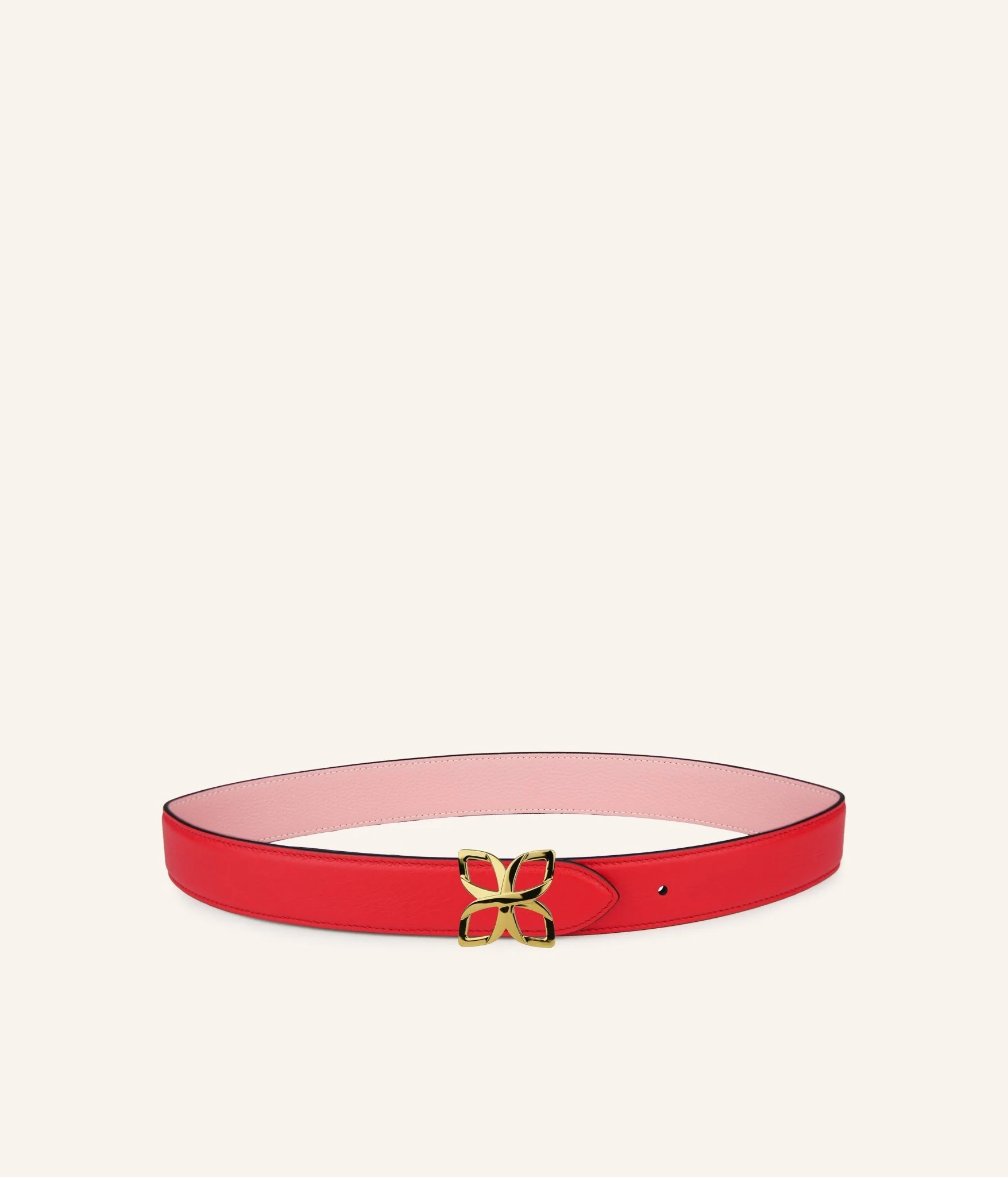 Ceinture Hortensia Doré 33mm | Baie de Goji Rose Bonbon