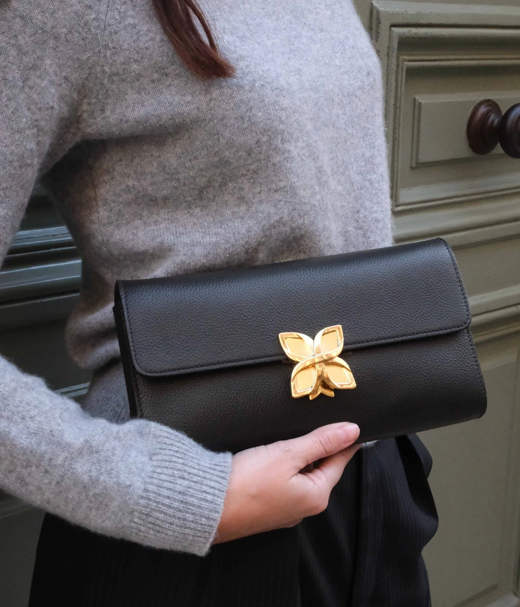 Hortensia Clutch | Noir - Image 3