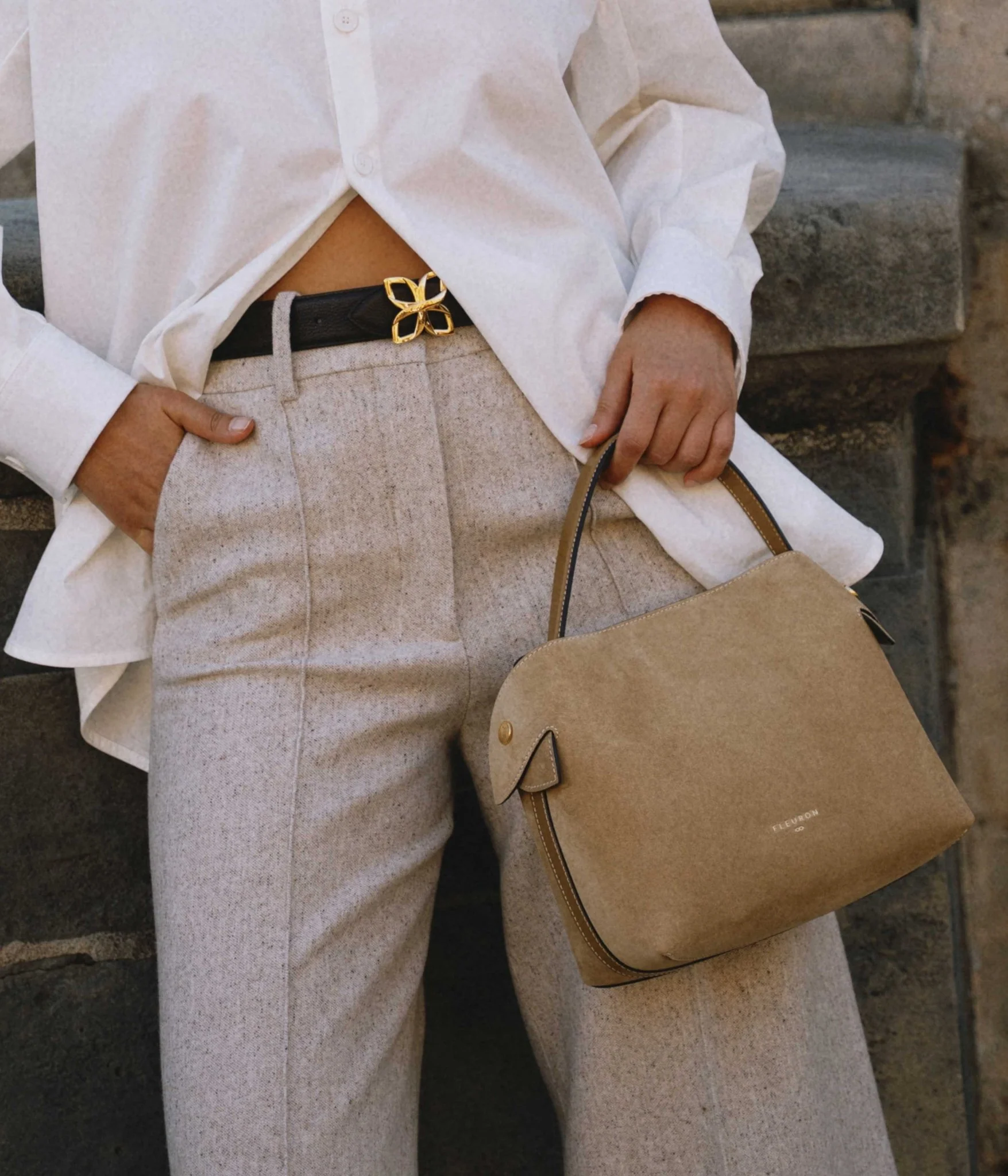 Medium Swann | Suede Biscuit - Image 8